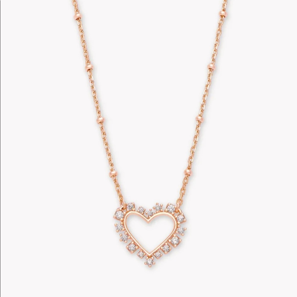 Kendra Scott Rose Gold Heart Necklace